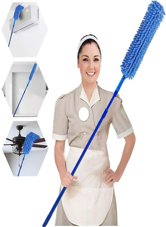 Rylan 2024 Upgraded Long Handle Microfiber Feather Ceiling Duster for Dust Cleaning with extendable Pole 25-60 Inch with Anti Scratch Bendable Head Brush for Cleaning High Cobweb Stick high Ceiling Fan - Image 1