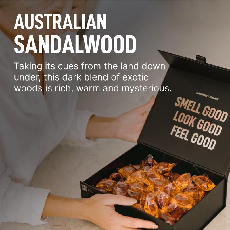 Laundry Sauce - Luxury Scented Laundry Detergent Pods & Scent Booster Bundle (Australian Sandalwood), Premium Laundry Washing Pods with High-End, Sophisticated Fragrances, Dye Free & HE Compatible - Image 2