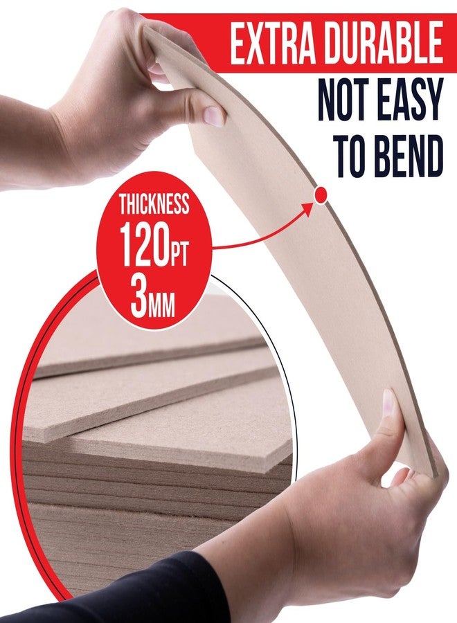 Paclord 9" x 12" Brown Kraft Pasted Chipboard Sheets, 0.120 Pt – Made in USA Heavy-Duty Extra Thick Cardboard Chipboard (Bundle of 16) – Durable Chipboard for Picture Frame Backing, Book Covers - Image 4