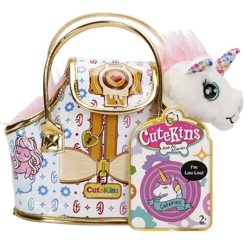 FunVille - CuteKins Plush Unicorn with A Carry Case - 51087 - Image 1