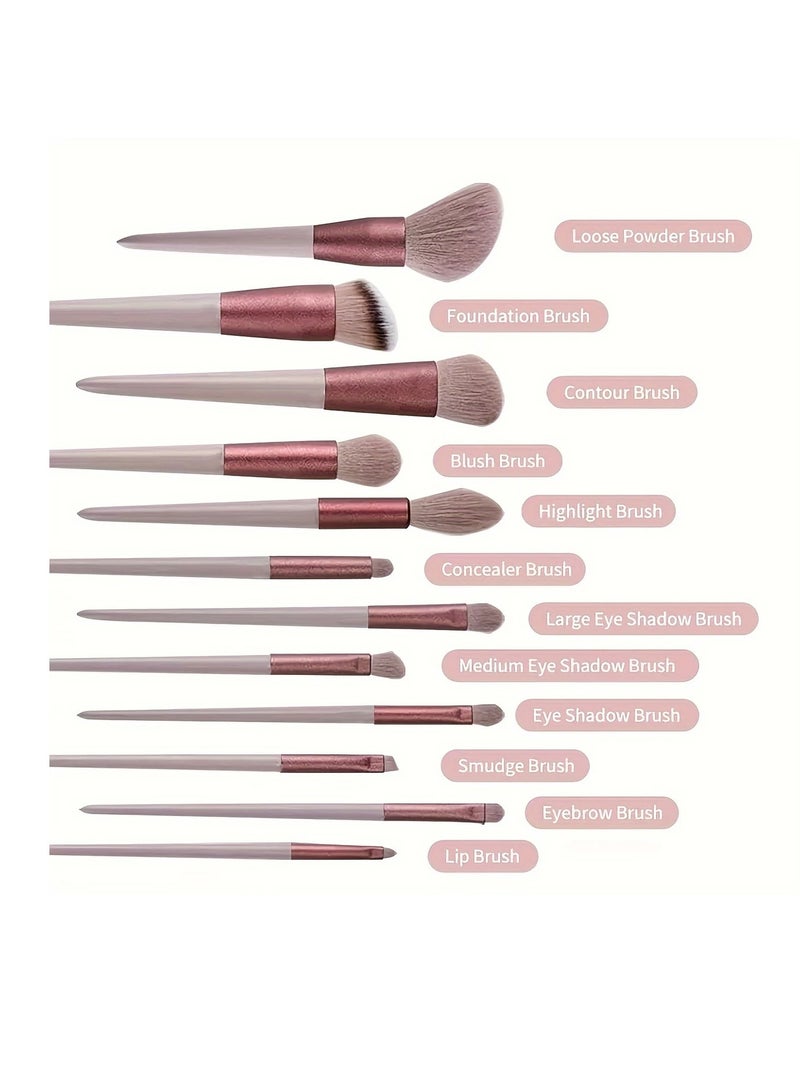 Arabest 13 Brushes Set Velvet Beauty Highlight Foundation Concealer Multifunctional Makeup Tool Makeup - Image 2