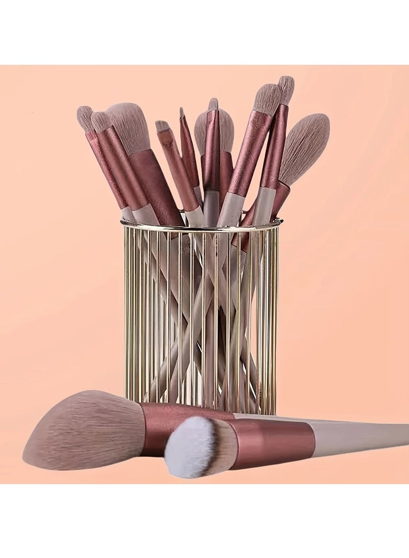 Arabest 13 Brushes Set Velvet Beauty Highlight Foundation Concealer Multifunctional Makeup Tool Makeup - Image 4