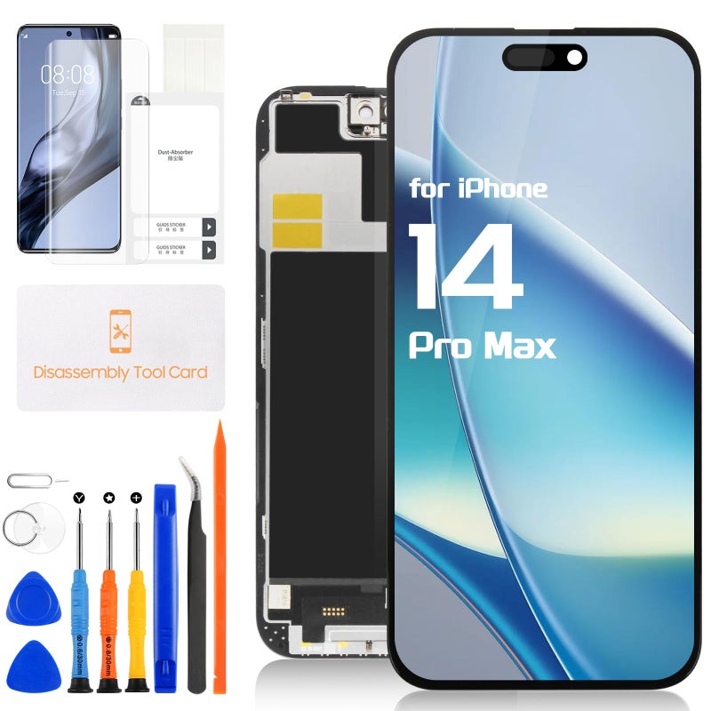 ARSSLY Screen Replacement for iPhone 14 Pro Max LCD Display Digitizer for iPhone A2894A2651A2893A2895 Screen Touch Full Assembly with Repair ToolsBlack67 inch - Image 2