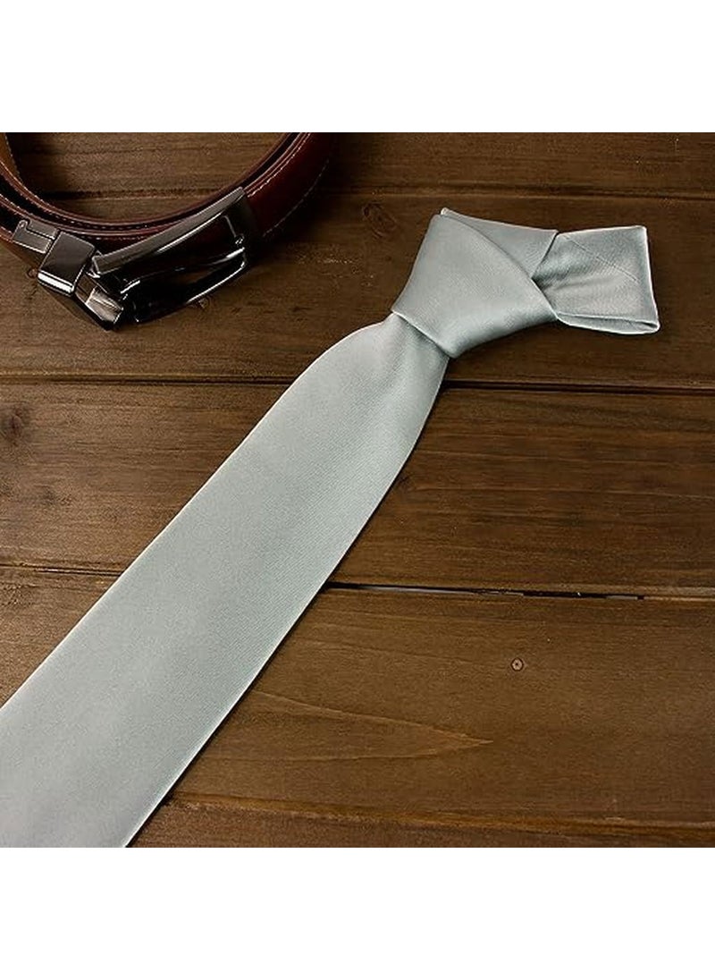 Trenderrs Men's Satin Tie and Handkerchief Set Men's Tie  - Image 1