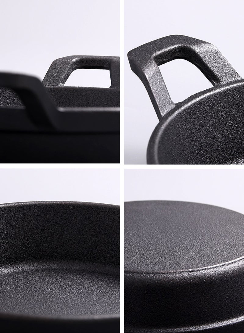 LOOPITYS Mini Skillets 5 x 5 x 1.3 Inch (2 Pack) Cast Iron Pan Double Loop Handle Black Casserole Dish Cookware Oven Safe Mini Skillets for Kitchen Indoor Outdoor Picnic simmering, sauteing, frying - Image 4