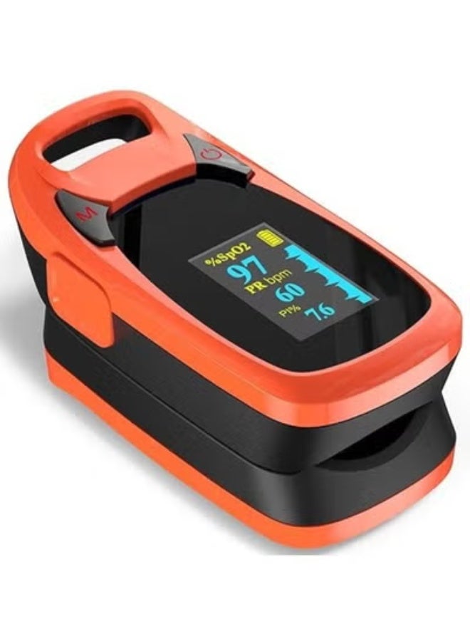 Fingertip Pulse Oximeter – Accurate Blood Oxygen & Heart Rate Monitor with Large OLED Display, Plethysmograph, Perfusion Index & Carrying Case - Image 1