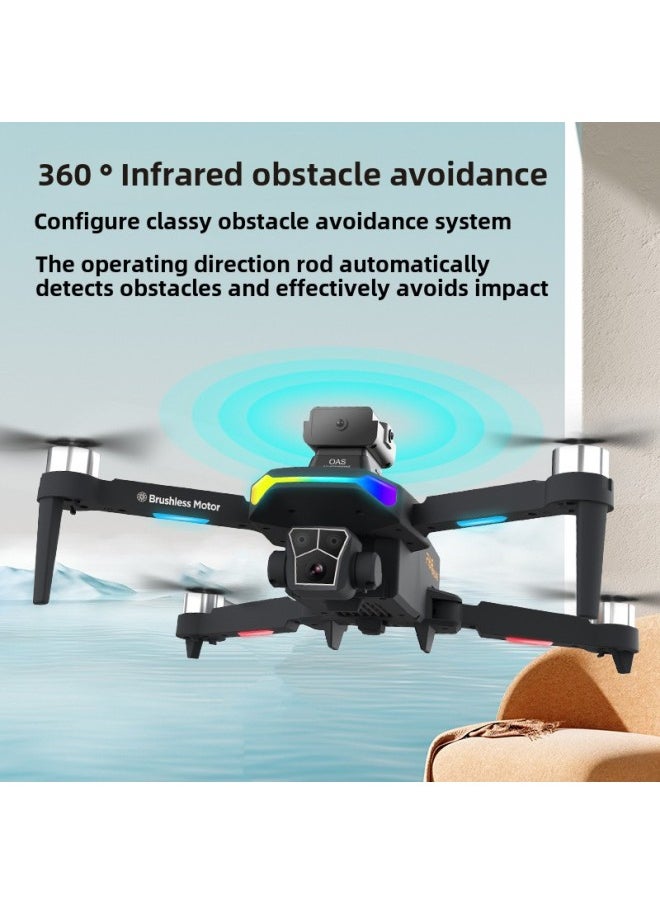 Generic - UAV F168 Brushless Optical Flow Obstacle Avoidance HD Aerial Quadcopter Long Endurance Remote Control Aircraft-Color:Carbon Fiber 8k (720p) Configuration-Specifications:1 Battery * Standard Long Battery Life (complete Set 569 Grams) - Image 1