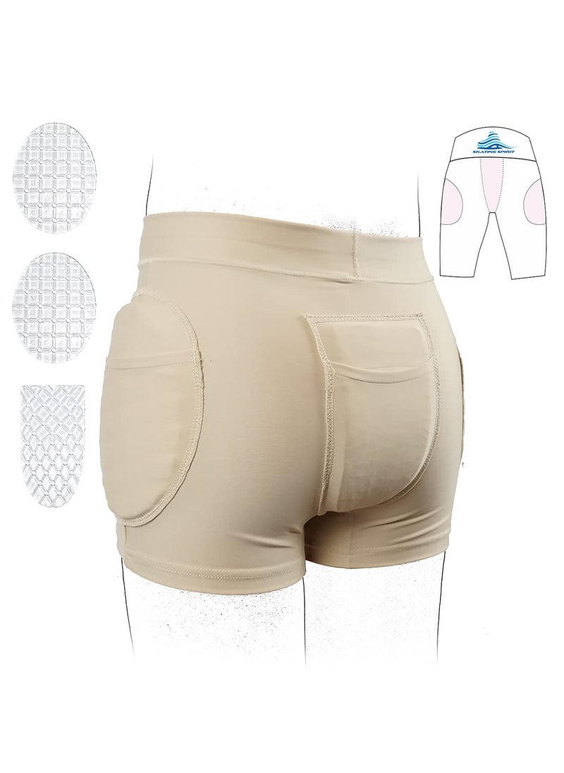 Skating Spirit SkatingSpirit Slim Padded Figure Skating Shorts, Hip Tailbone Gel Pad Protective Underwear (X-Large)  - Image 1