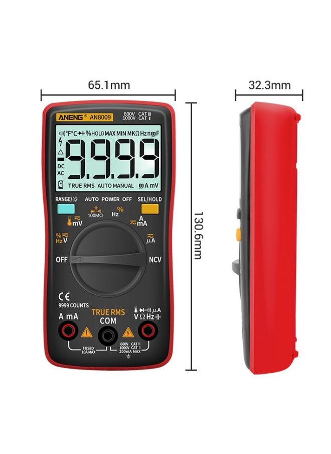 ANENG AN8009 NVC Digital Display Multimeter, Specification: Standard(Red)