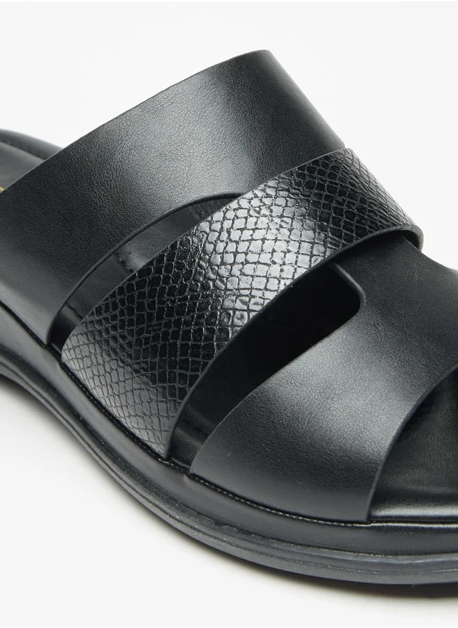 Flora Bella By Shoexpress Women's Solid Slip-On Sandals with Flatform Heels