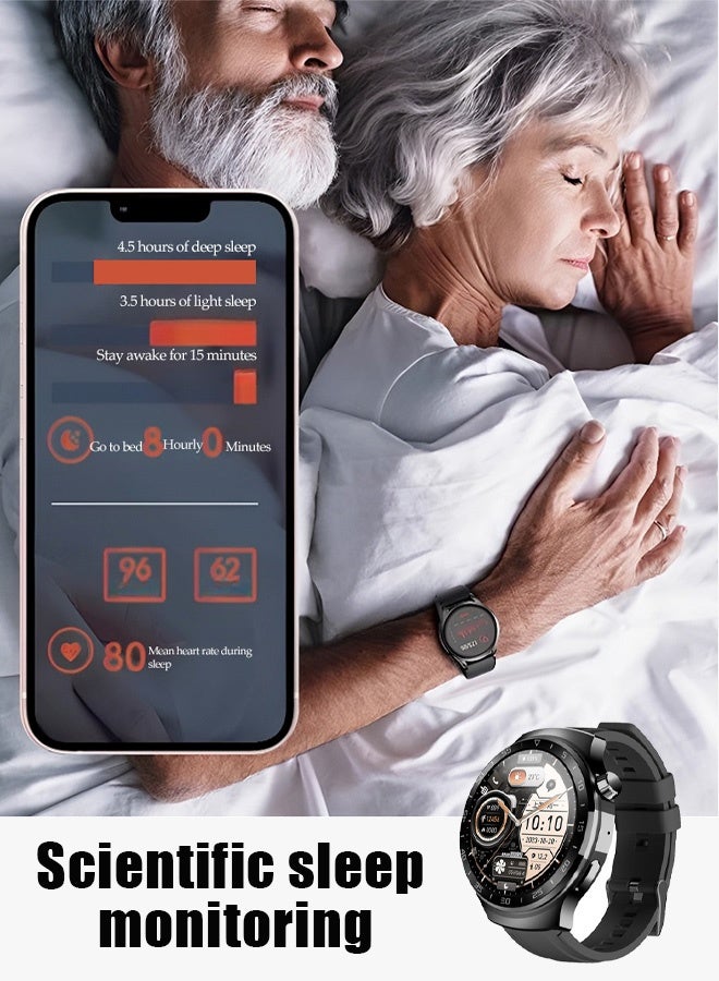 Smart watch fitness tracker for Android and iPhone, suitable for both men and women. 1.85-inch smart watch with blood pressure and heart rate monitor, over 110 sports modes. - Image 1