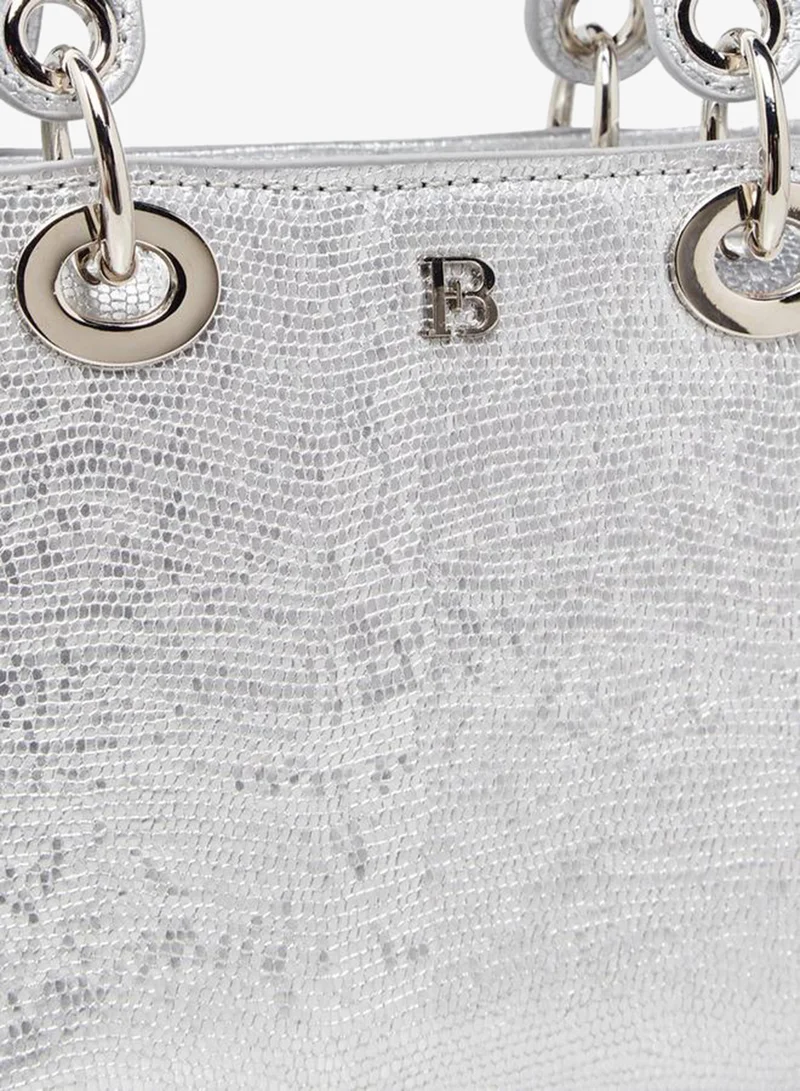 Flora Bella By Shoexpress SILVER Textured Crossbody Bag With Detachable Strap for Women | Best Price UAE