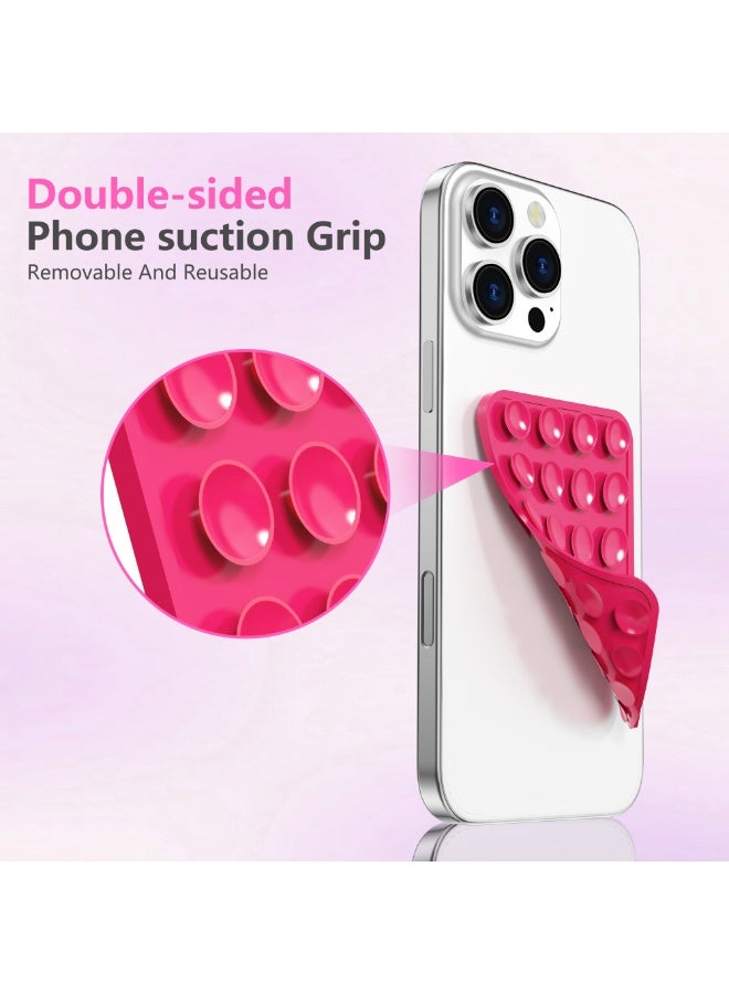 LENOK Silicone Double-Sided Suction Phone Case Detachable Mount - Hands-Free, Strong Grip Holder for Selfies & Videos - Durable, Easy to Use - iPhone & Android (Transparent) - Image 5