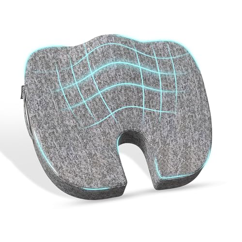 CareFoam Orthopedic Memory Foam Coccyx Seat Cushion for Tailbone Pain Relief | Sciatica & Back Support Pillow for Office Chair, Car Seat & Wheelchair | U-Shape Ergonomic Design, Breathable Cover - Image 1