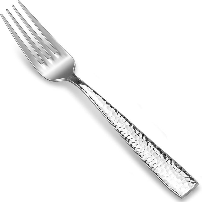 KEAWELL طقم شوك عشاء لويس المطرق 4 قطع 83 من KEAWELL من الفولاذ المقاوم للصدأ 1810 بحواف مربعة مع حواف مدورة ناعمة للراحة آمنة للغسالة - Image 1