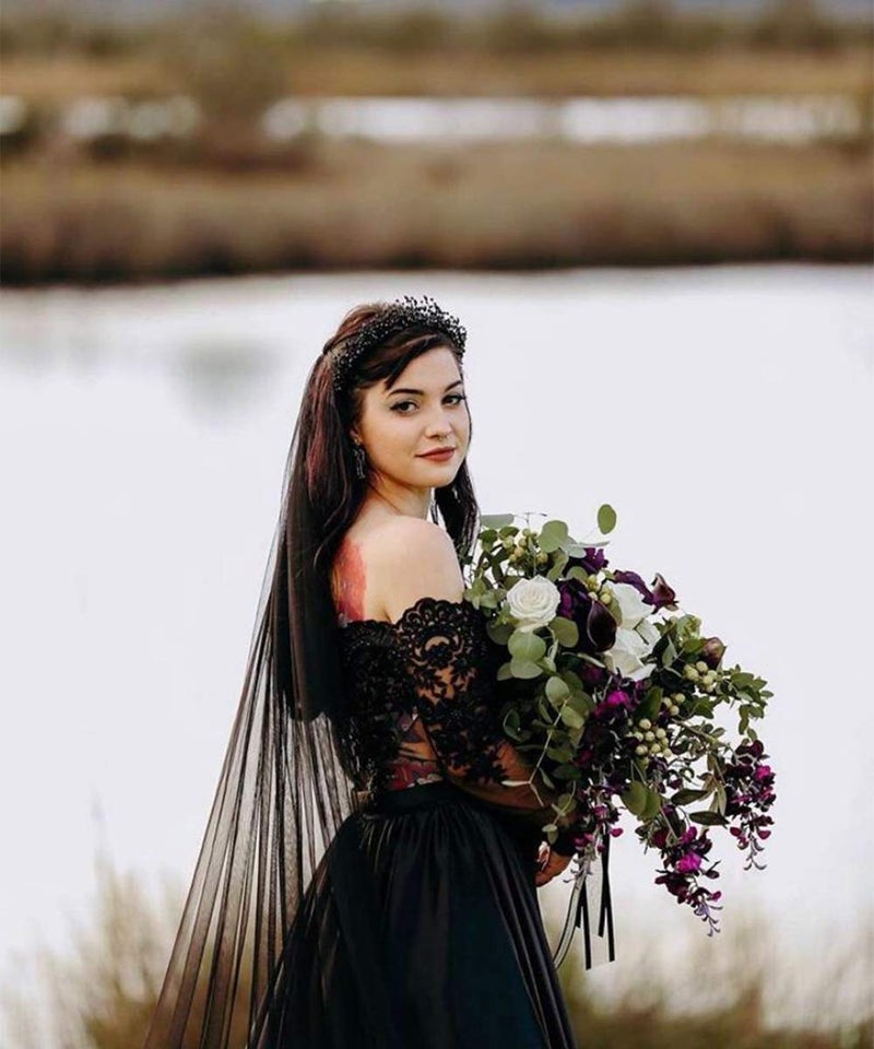 Aimimier Bridal Black Crystal Tiara Crown Handmade Baroque Headband Luxury Wide Hair Hoop Princess Prom Party Hair Jewelry for Women and Girls - Image 5