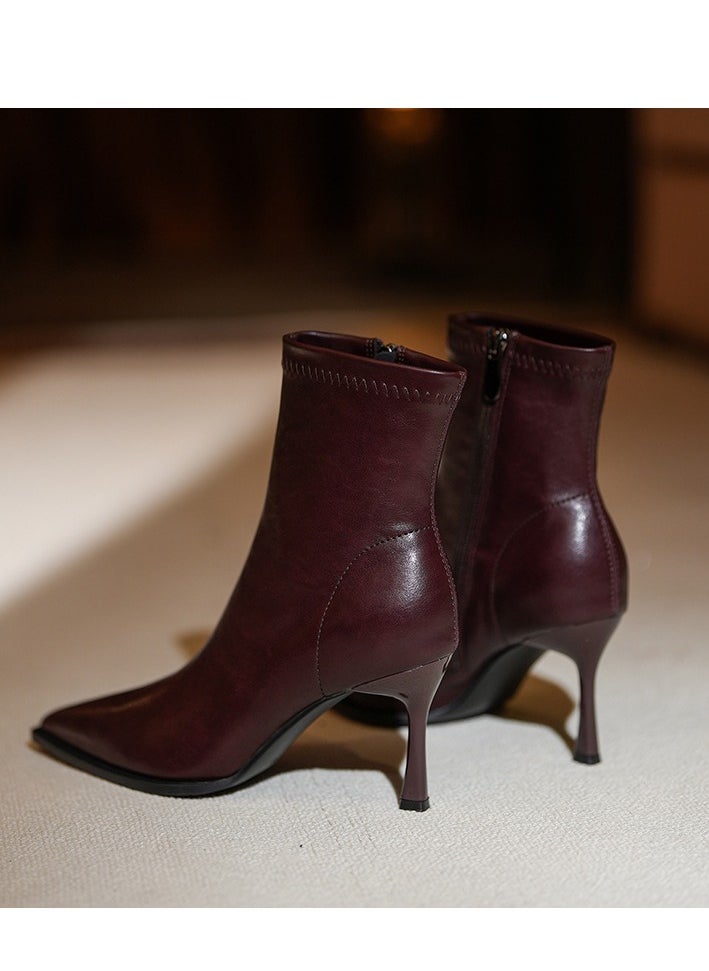 Loquat Sharp Pointed And Slender Martin Boots  - Image 1