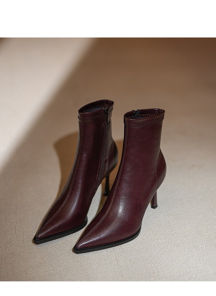 Loquat Sharp Pointed And Slender Martin Boots  - Image 2