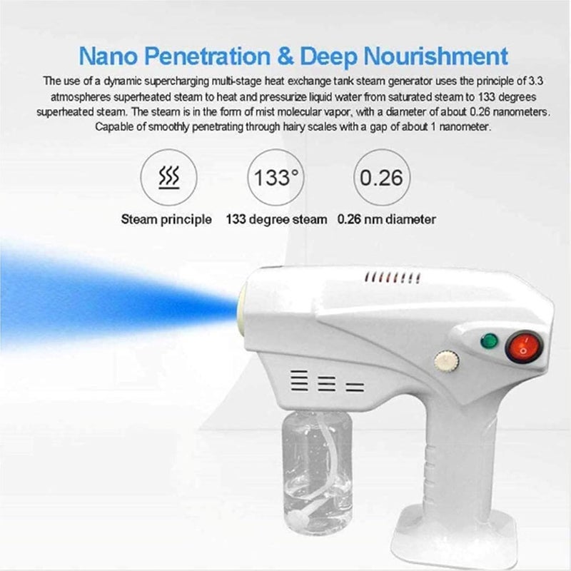 Portable Nano Steam Gun Hair Care Nano Hydration Sprayer Hair Hot Dyeing Care Blue Micro Mist Machine Spray Gun Facial Steamer Trigger - Image 5