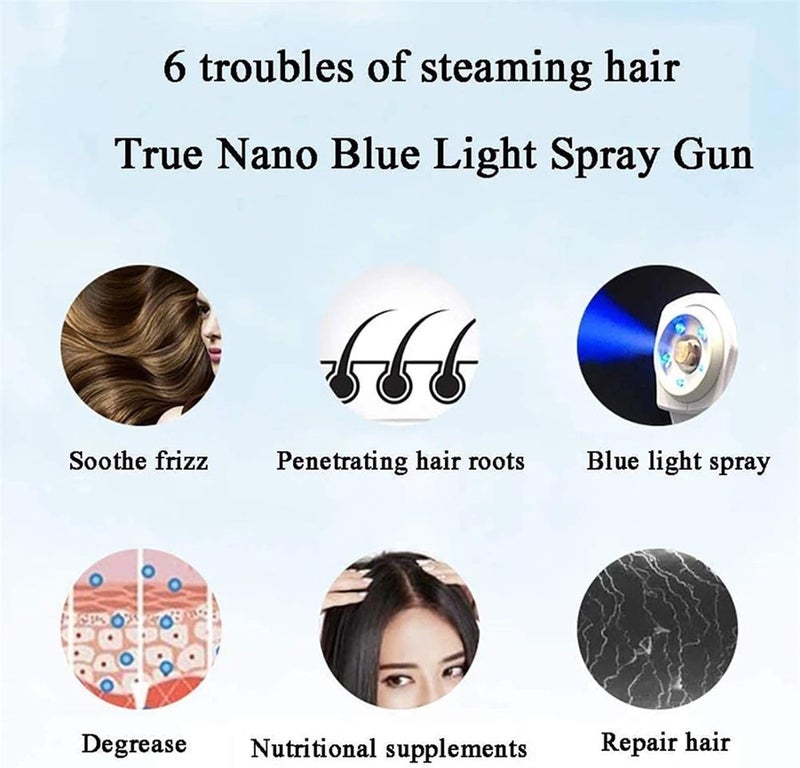 Portable Nano Steam Gun Hair Care Nano Hydration Sprayer Hair Hot Dyeing Care Blue Micro Mist Machine Spray Gun Facial Steamer Trigger - Image 3