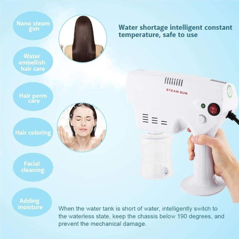 Portable Nano Steam Gun Hair Care Nano Hydration Sprayer Hair Hot Dyeing Care Blue Micro Mist Machine Spray Gun Facial Steamer Trigger - Image 2