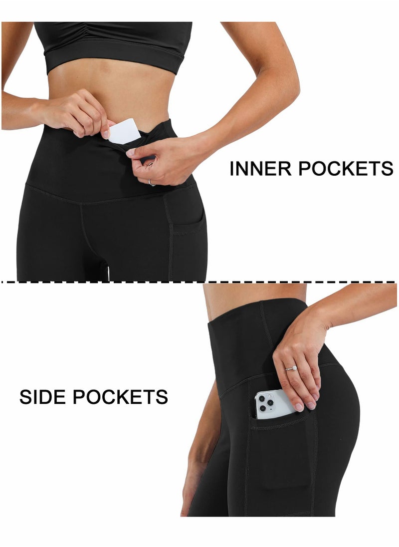 Excefore - Women's High Waisted Biker Shorts Biker Shorts for Women High Waisted Tummy Control Soft Shorts for Yoga, Running, Workout Athletic L yards - Image 1