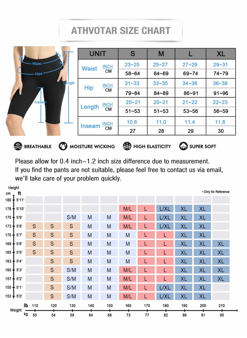 Excefore - Women's High Waisted Biker Shorts Biker Shorts for Women High Waisted Tummy Control Soft Shorts for Yoga, Running, Workout Athletic L yards - Image 1