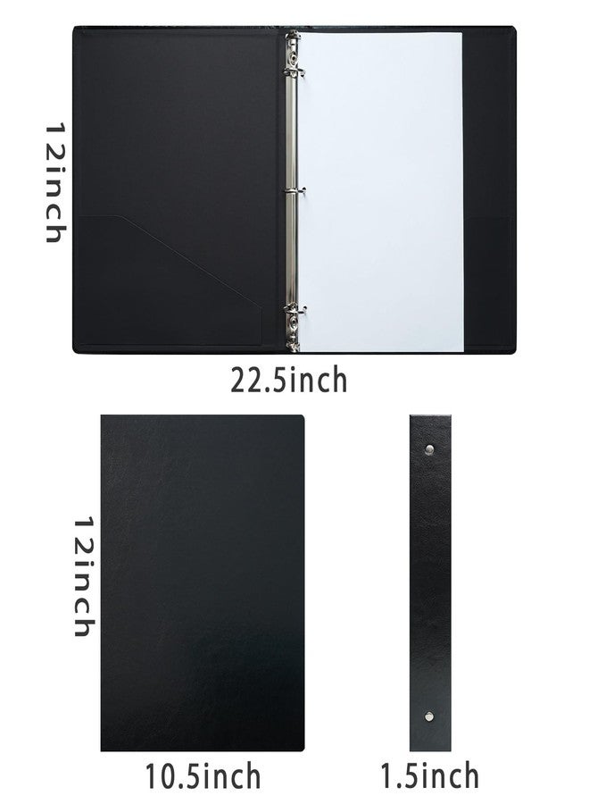 Cherrich 3 Ring Binder 1 Inch for 8.5" x 11" Paper, Planner Binder with Leather Hardcover and 2 Interior Pockets Paper for Organization of School, Business and Home - Image 5