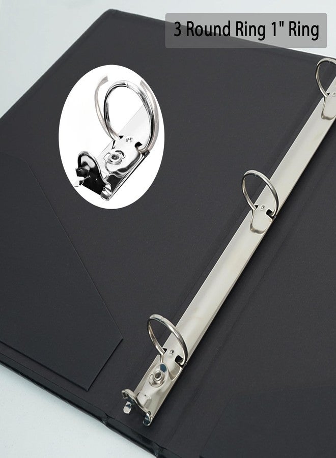 Cherrich 3 Ring Binder 1 Inch for 8.5" x 11" Paper, Planner Binder with Leather Hardcover and 2 Interior Pockets Paper for Organization of School, Business and Home - Image 4