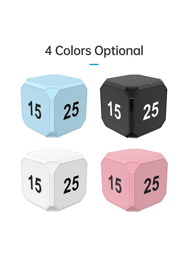 Cube Timer Gravity Sensor Rotating Timer Squre Work Out Custom with LED Screen Vibrate and Sound Alarm Silent Operation  5/15/25/45 Minutes for Kids Kitchen Time Management Tool