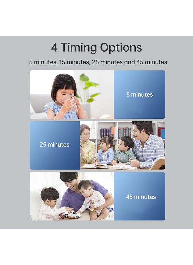 Cube Timer Gravity Sensor Rotating Timer Squre Work Out Custom with LED Screen Vibrate and Sound Alarm Silent Operation  5/15/25/45 Minutes for Kids Kitchen Time Management Tool