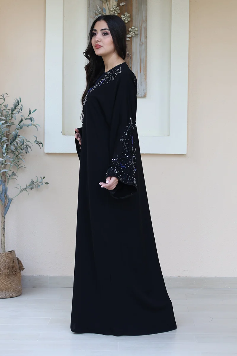 NUKHBAA Exquisite black abaya-774