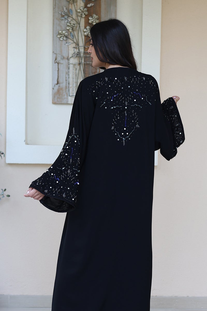 النخبة عباءة سوداء فاخرة - Image 3