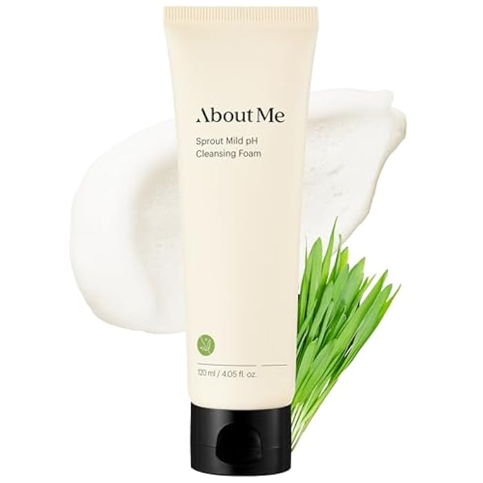 About Me Sprout Mild pH Cleansing Foam – Korean Wheat Broccoli Sprout Extract Face Wash for All Skin Types – Daily Gentle Cleansing with Amino Acids – Korean Skin Care – 4.05oz, 120ml - Image 1
