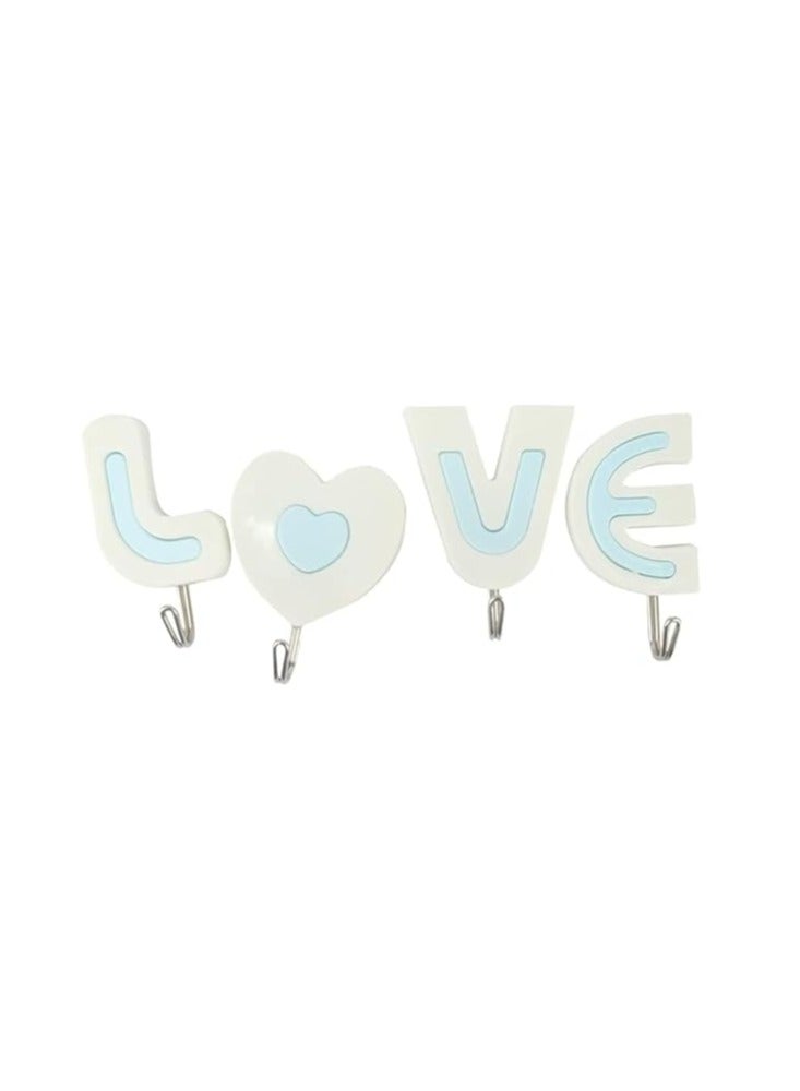 Double faced kitchen utensils hook hangers 4pcs clothes hook hangers- Multi Color - Image 1