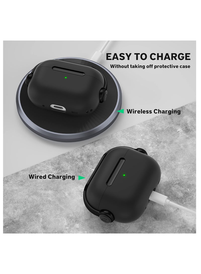 Anmi Compatible with AirPods Pro 2 Case Creative Musician Headset Secure Lock Design Protective TPU Cover Case with Keychain - Image 4