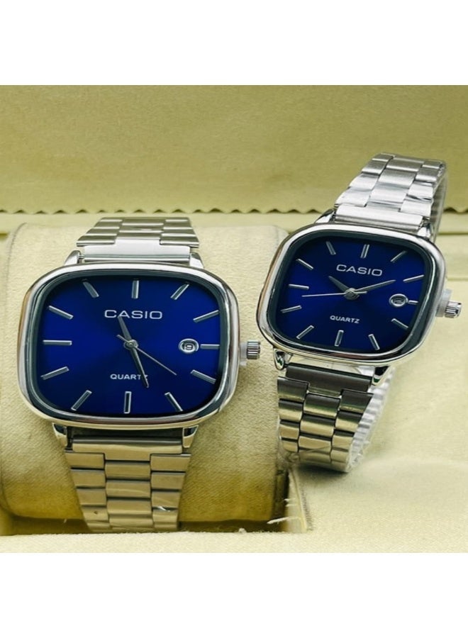 Casio men's and women's set with a distinctive and modern design, water resistant - Image 1