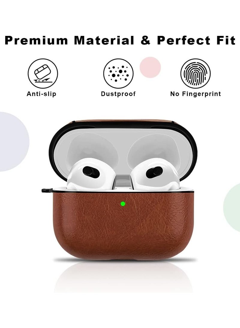 Generic - Protective Charging Box Case Cover With Carabiner For Apple AirPods Pro Light Brown/Black - Image 1