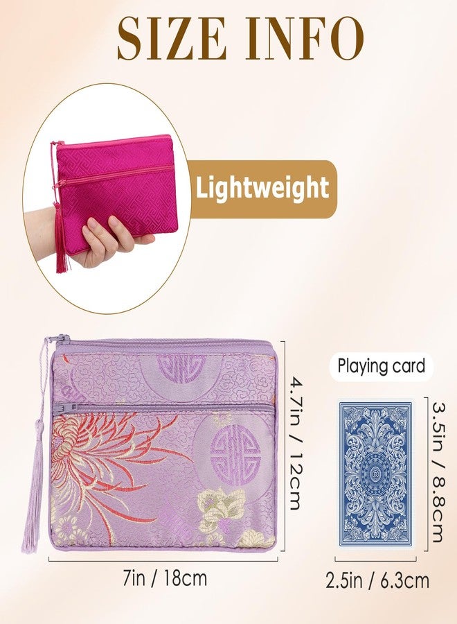 كيلوفلاي، طقم مكون من قطعتين من الحرير الصيني المزخرف، مع جيبين بسحاب وشرابة، حقيبة مجوهرات، حقيبة هدايا. - Image 2