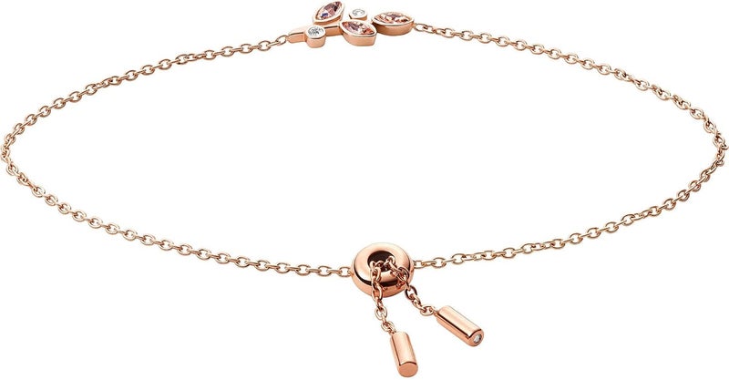 فوسيل سوار سلسلة من الفولاذ المقاوم للصدأ باللون الذهبي الوردي للنساء من Fossil، مقاس واحد، معادن غير ثمينة، ليس من الأحجار الكريمة - Image 4