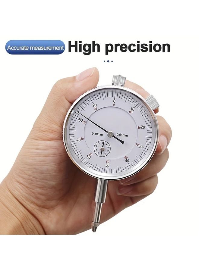 Precision Dial Indicator 10mm Range 0 01mm Resolution Metal Mechanical Gauge - Image 5
