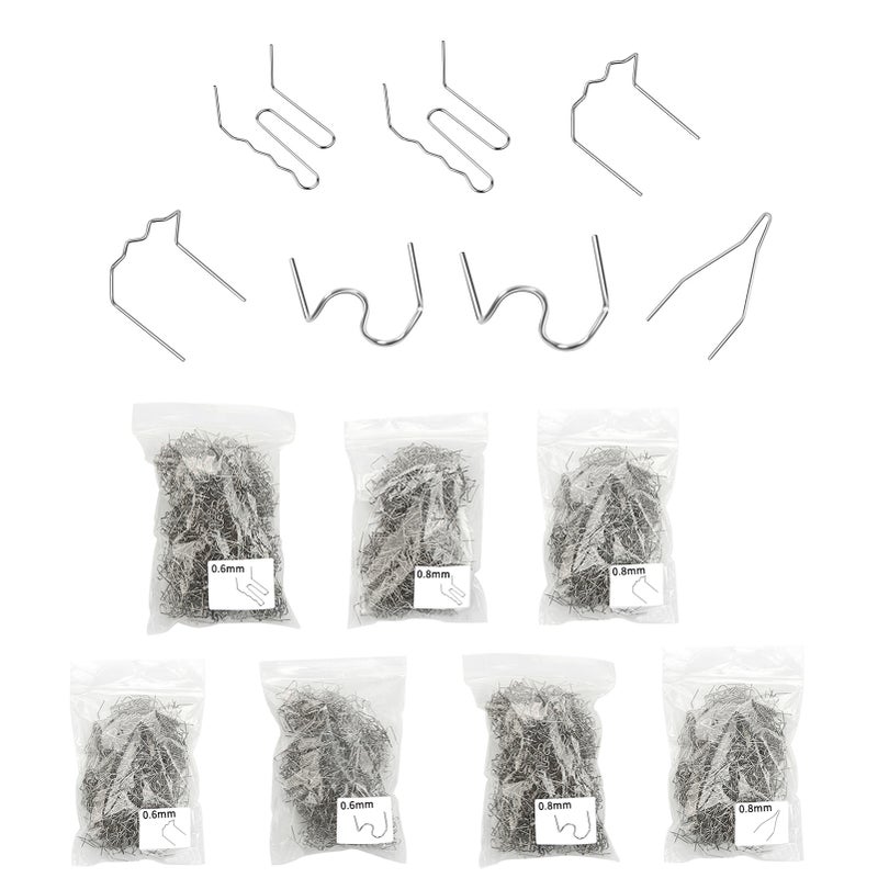 700 PCS Automotive Plastic Repair Welding Nail Standard Pre Cut Wave Staples Bumper Bodywork Repairs Machine Welding Hot Stapler - Image 1