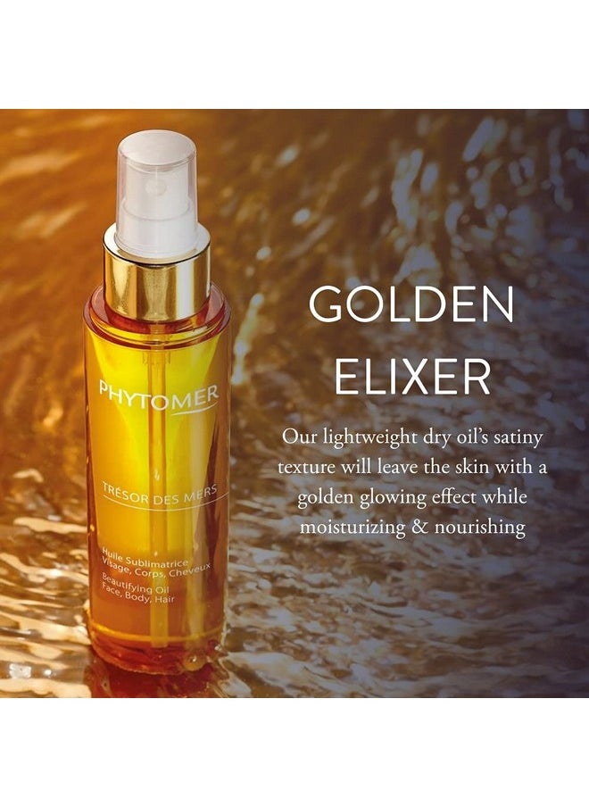 Phytomer - Trésor Des Mers Hydrating Oil For Face Body And Hair Moisturize Nourish Protect Skin & Hair Hydrating Dry Oil Mist Illuminating Beauty Elixir For Glowing Skin 100 Ml - Image 1