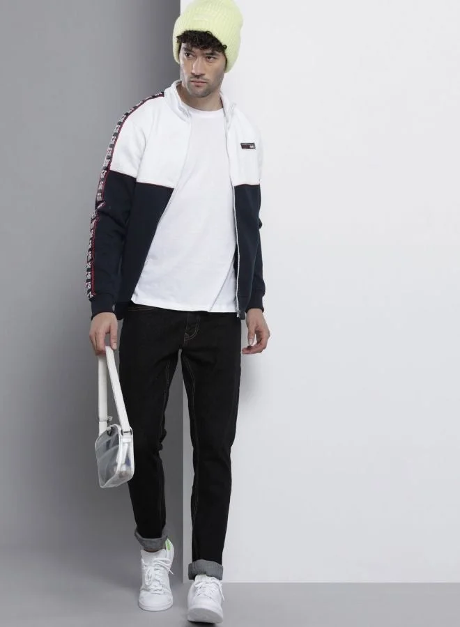 The Indian Garage Co  The Indian Garage Co Men Regular Fit Colourblocked High Neck Full Sleeves Sweatshirt  | Best Price UAE