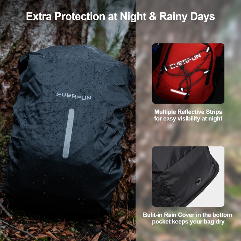 EVERFUN Women Hydration Backpack 18L Hiking Water Backpack with 3L Water Bladder, Hydration Pack Insulated Daypack Lightweight Hydropack with Rain Cover for Hiking, Cycling, Running, Festivals - Image 3