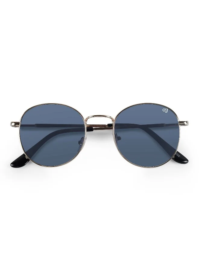 Woggles UV- Protected Golden Round Sunglasses