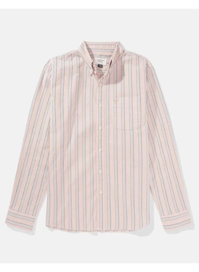 American Eagle Stripe Detail Regular Fit Shirt
