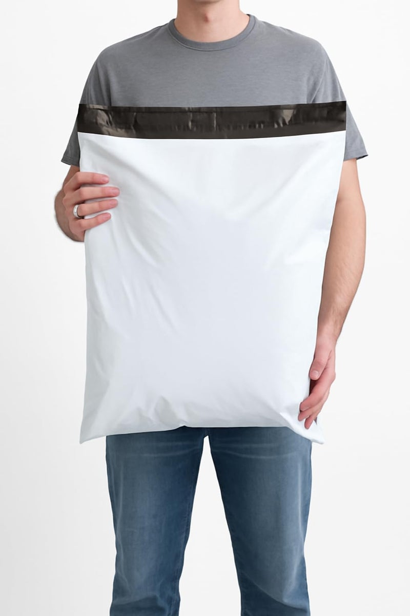 Securement Courier Bags with Pod - 55 Microns Ecommerce Packaging, Envelopes, Pouches & Covers, 24 x 24 Inch, White and Black, Pack of 100 - Image 2