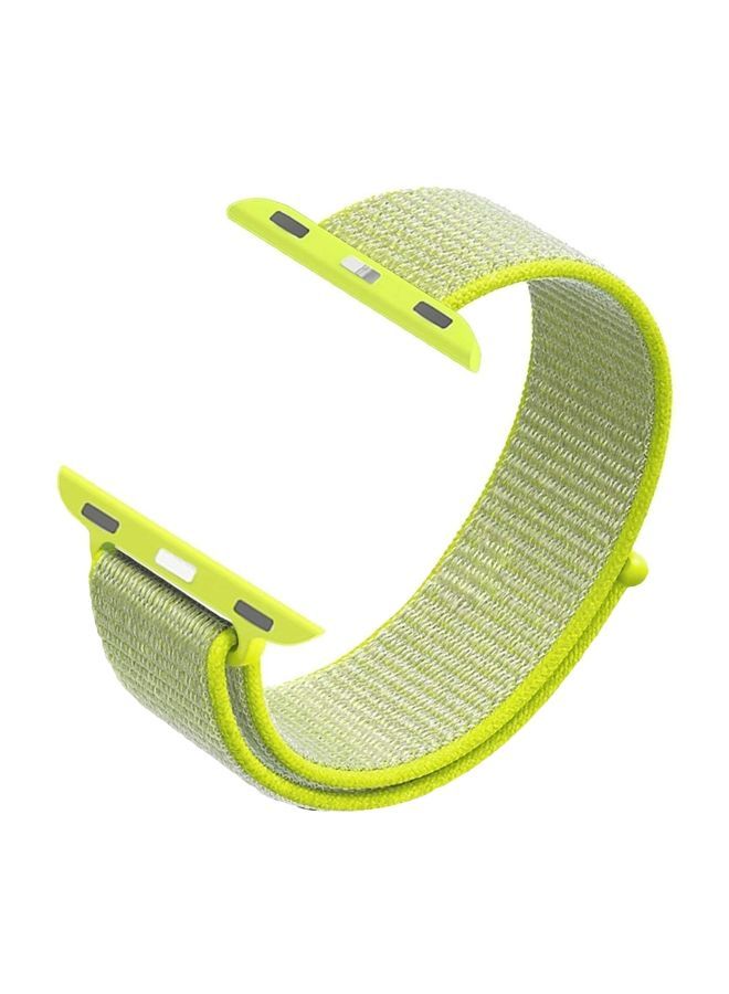 NIBEMINENT Replacement Strap For Apple Watch Series 1/2/3/4 40mm/38mm Light Yellow - Image 1