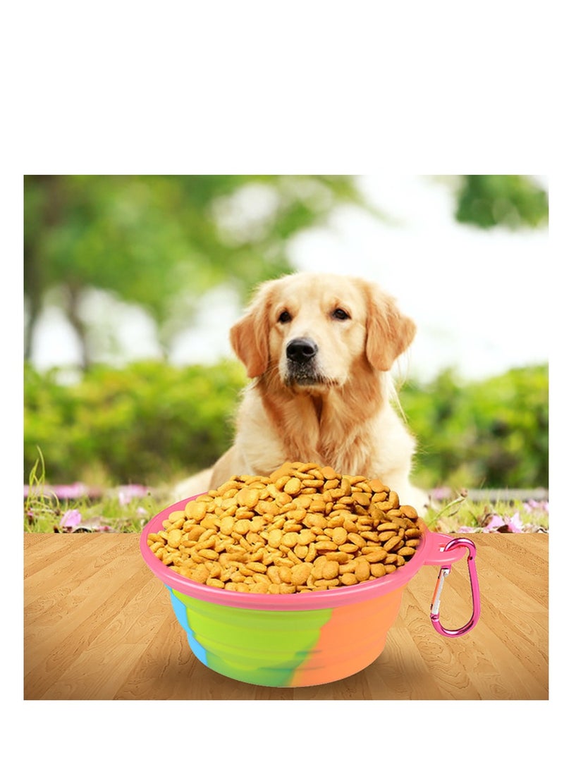 2 Pack Collapsible Silicone Dog Bowls for Water and Food Perfect for Travel and Outdoor Activities with Carabiners - Image 5